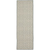 Courtyard Grey and Cream 2'3" x 22' Sisal Weave Runner Outdoor Area Rug