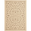 Courtyard Natural and Brown 2'3" x 12' Runner Outdoor Area Rug