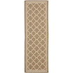 Courtyard Brown and Bone 2'3" x 12' Runner Outdoor Area Rug