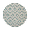 Courtyard Gray and Blue 6'7" x 6'7" Round Outdoor Area Rug