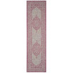 Courtyard Light Grey and Fuchsia 2'3" x 12' Sisal Weave Runner Outdoor Area Rug