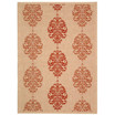 Courtyard Natural and Red 2'3" x 12' Runner Outdoor Area Rug