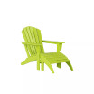 Adirondack Chair with Footrest Ottoman Set (Set of 2)