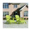 Adirondack Chair with Footrest Ottoman Set (Set of 2)