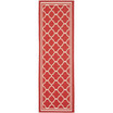Courtyard Red and Bone 2'3" x 16' Runner Outdoor Area Rug