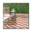 Courtyard Terracotta and Beige 5'3" x 7'7" Outdoor Area Rug