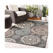 Alfresco ALF-9668 Black 3' x 5'6" Area Rug, Indoor/Outdoor