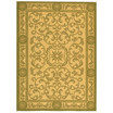 Courtyard Natural and Olive 5'3" x 5'3" Round Outdoor Area Rug