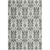 Courtyard Ltgy Anthracite and Aqua Weft 6'7" x 9'6" Sisal Weave Outdoor Area Rug