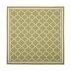 Courtyard Green and Beige 6'7" x 6'7" Square Outdoor Area Rug