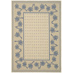 Courtyard Ivory and Blue 5'3" x 7'7" Outdoor Area Rug