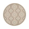 Courtyard Beige and Dark Beige 6'7" x 6'7" Round Outdoor Area Rug