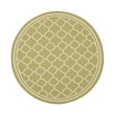 Courtyard Green and Beige 4' x 4' Round Outdoor Area Rug