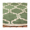Courtyard Dark Green and Beige 5'3" x 5'3" Round Outdoor Area Rug