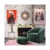 Boboli Velvet Chair and Ottoman Set