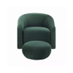 Boboli Velvet Chair and Ottoman Set