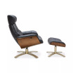 Annaldo Leather Swivel Chair & Ottoman 2-Pc. Set