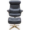 Annaldo Leather Swivel Chair & Ottoman 2-Pc. Set