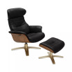 Annaldo Leather Swivel Chair & Ottoman 2-Pc. Set