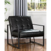 Modern Leatherette Accent Armchair with Frame, Set of 2, 29.25"
