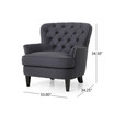 Correia Contemporary Tufted Club Chair and Ottoman Set, 2 Piece
