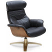 Annaldo Leather Swivel Chair
