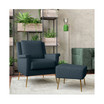 Boston Mid Century Modern Chair and Ottoman Set