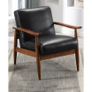 Austin Leather Gel Wooden Base Accent Chair