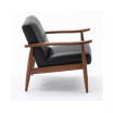 Austin Leather Gel Wooden Base Accent Chair