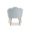 Furniture Cinzia Glam and Luxe Upholstered Seashell Shaped Accent Chair