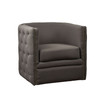 Capstone 29.5" Fabric Tufted Barrel Swivel Chair