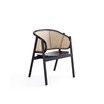 Versailles 2-Piece Ash Wood and Natural Cane Sophisticated Armchair