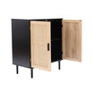 15.7" Medium Density Fiberboard, Wood 2-Door Storage Cabinet