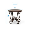 Crowley 26" Round Wood and Metal Tuscan Style End Table