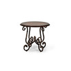Crowley 26" Round Wood and Metal Tuscan Style End Table