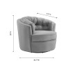 Eloise Velvet Swivel Chair