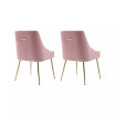 Upholstered Performance Velvet Accent Chair With Metal Leg (Set of 2)