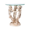 the Muses Glass-Topped Sculptural Table