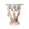 the Muses Glass-Topped Sculptural Table
