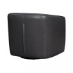 Aries Genuine Leather Swivel Barrel Chair