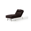 Aria Convertible Chaise, Faux Leather , 2-USB and Power Connection
