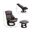 Massage Recliner Chair with Cushioned Ottoman and 10 Point Vibration