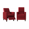 Gruber Pushback Square-Arm Recliner Chairs, Set of 2