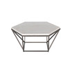 Corvus 36" Hexagonal Shape Marble Top Cocktail Table