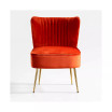 22" Wide Upholstered Tufted Velvet Accent Chair With Metal Leg