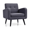 Mid Century Accent Chair Fabric Arm Chair Single Sofa