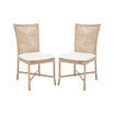 Chiara Rattan Accent Chair with Cushion, Set of 2