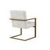 34.8" Wood, Steel, Foam and Polyester Dominic Accent Chair