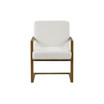 34.8" Wood, Steel, Foam and Polyester Dominic Accent Chair