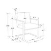 34.8" Wood, Steel, Foam and Polyester Dominic Accent Chair